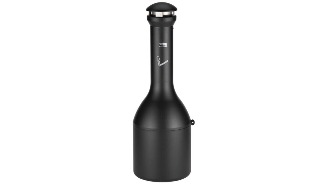 Asbak Rubbermaid Infinity Genie staand zwart