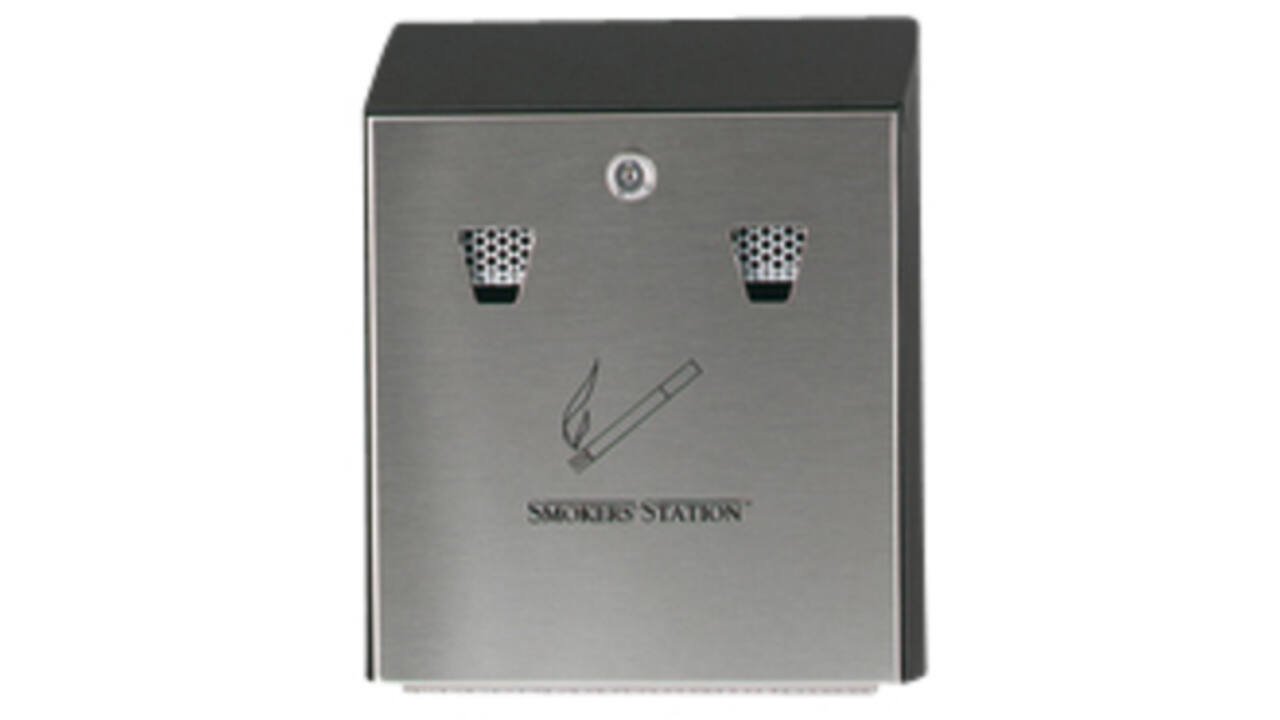 Asbak Rubbermaid Smokers' Station muurbevestiging zwart