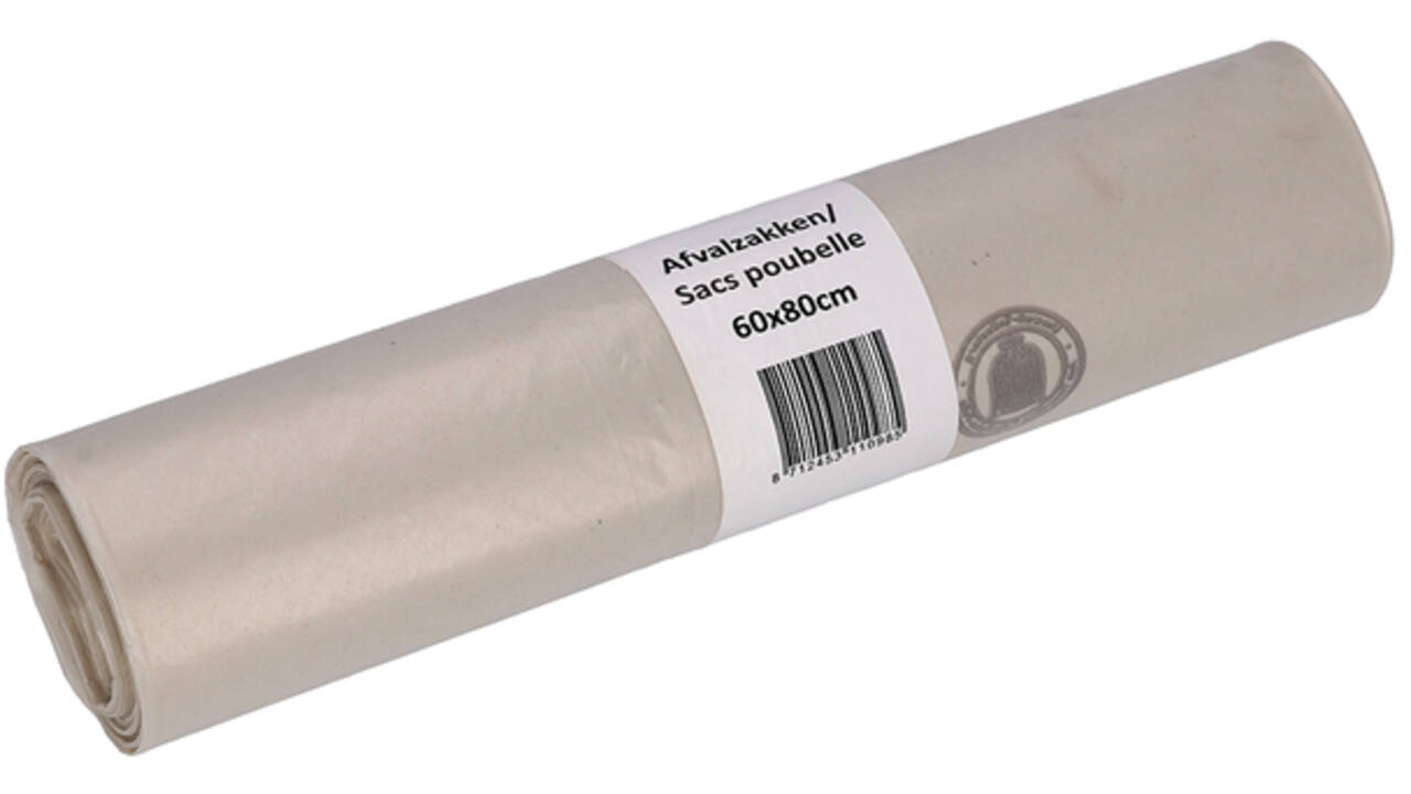 Afvalzak Cleaninq 60x80cm LDPE recycled T50 60L transparant