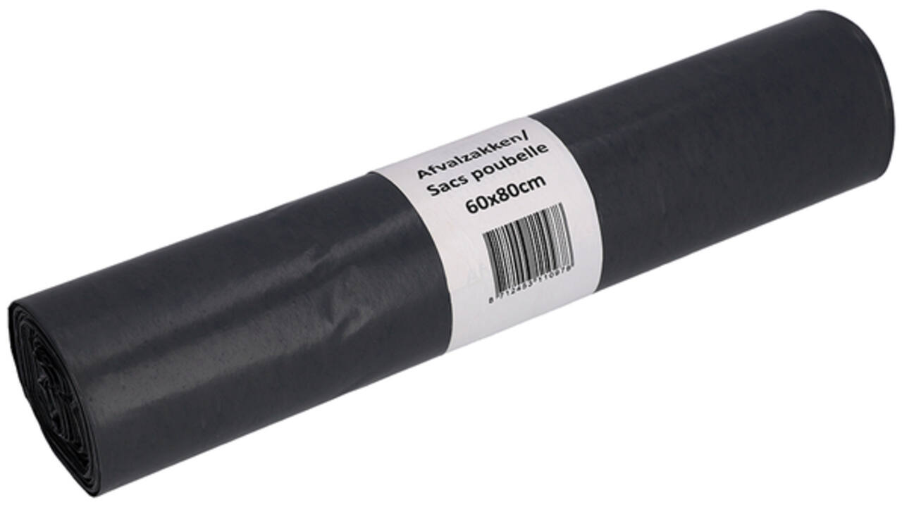 Afvalzak Cleaninq 60x80cm LDPE recycled T50 60L grijs