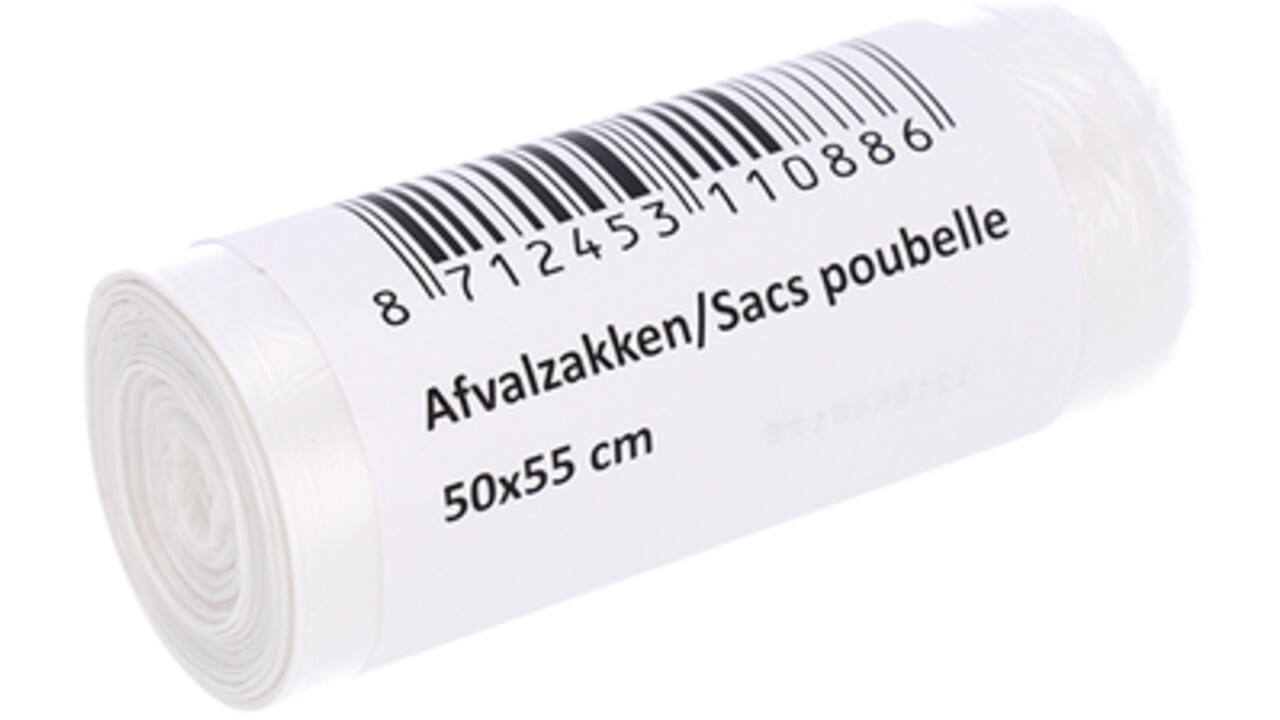 Afvalzak Cleaninq 50x55cm HDPE T15 25L transparant