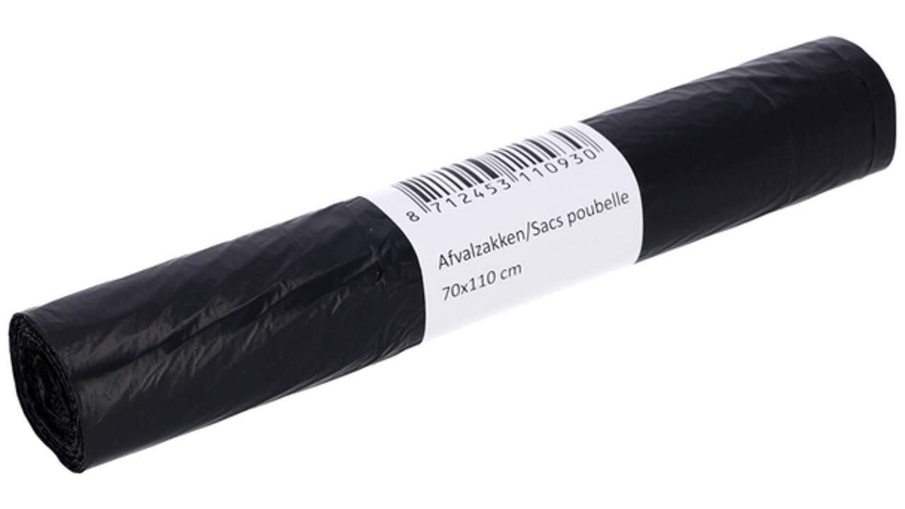 Afvalzak Cleaninq 70x110cm HDPE T25 120L zwart