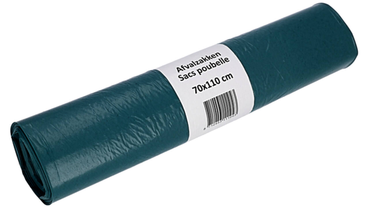 Afvalzak Cleaninq 70x110cm LDPE recycled T50 120L blauw
