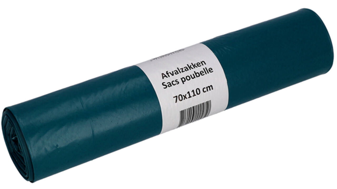 Afvalzak Cleaninq 70x110cm LDPE recycled T70 120L blauw