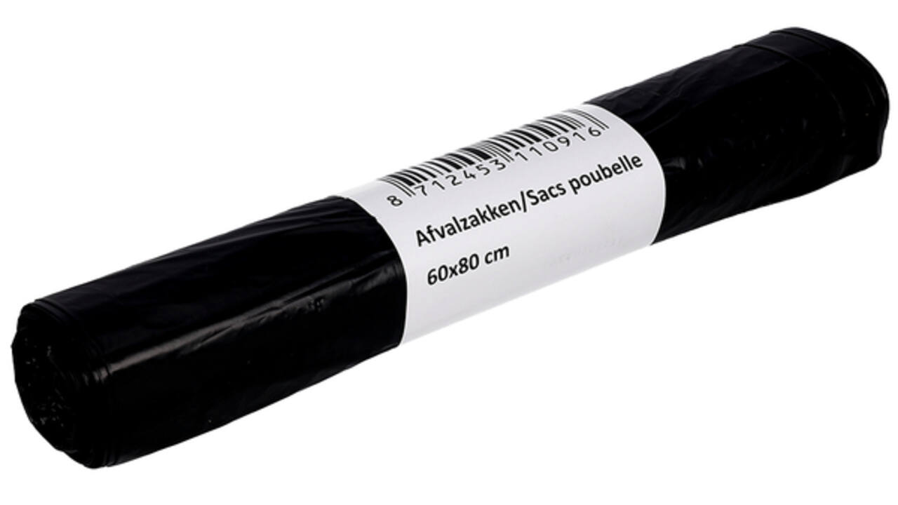 Afvalzak Cleaninq 60x80cm HDPE T23 60L zwart