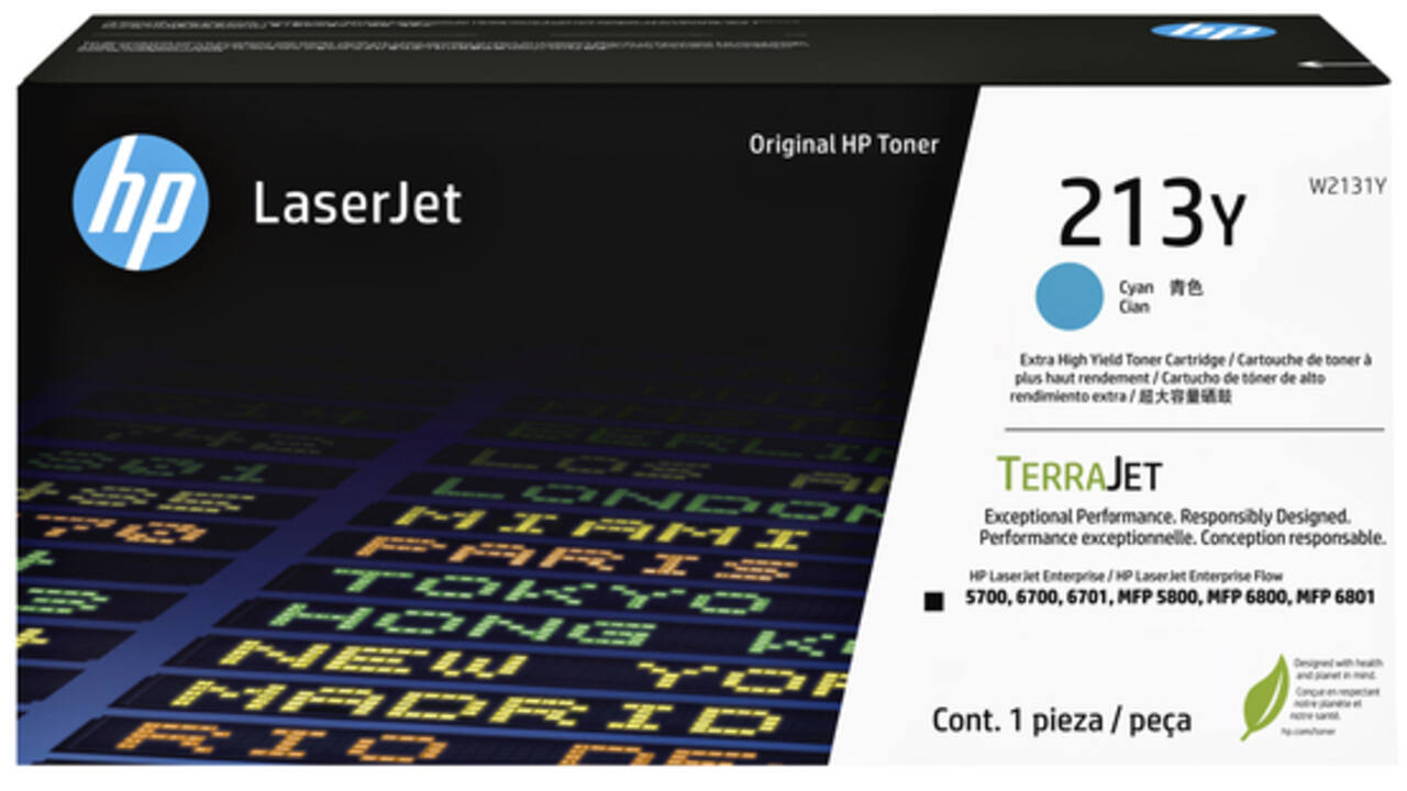 Tonercartridge HP W2131Y 213Y blauw