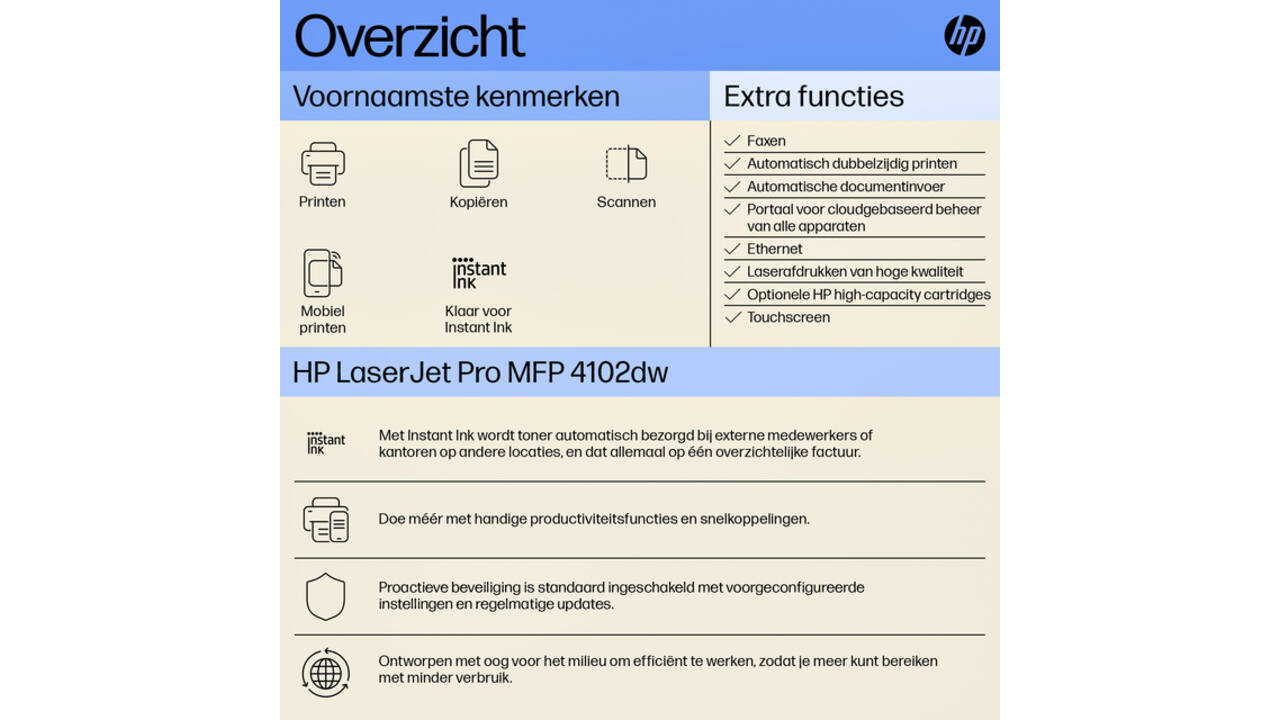 Multifunctional Laser printer HP laserjet 4102dw