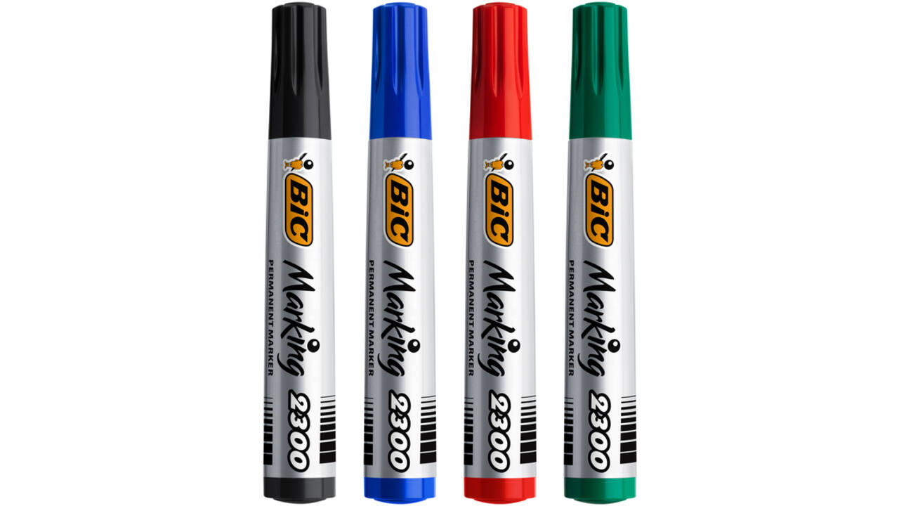Viltstift Bic 2300 ecolutions schuin medium doos à 4 stuks