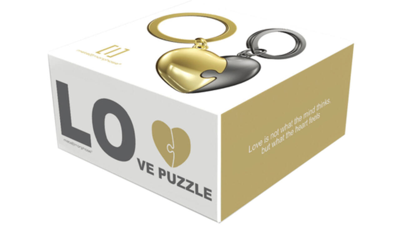 Sleutelhanger Metalmorphose puzzelhart