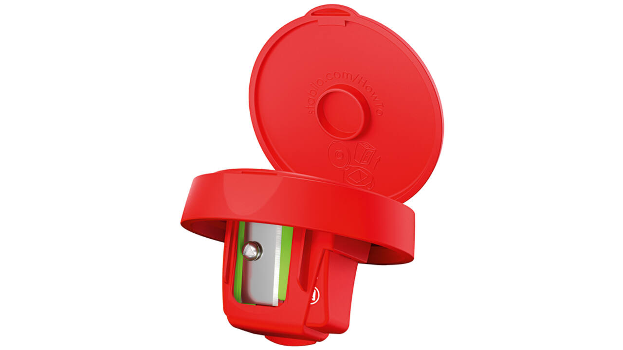 Puntenslijper STABILO 4849 woody 3 in 1 rood