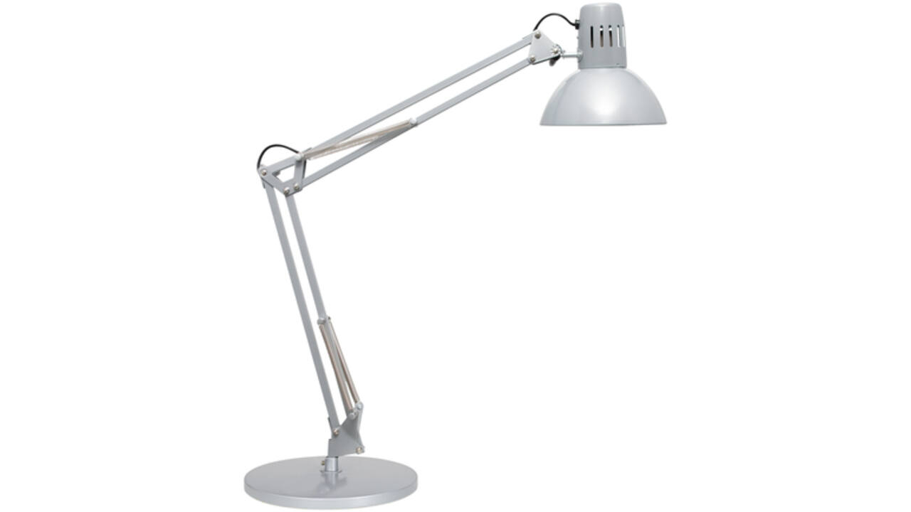 Bureaulamp MAUL Study voet excl.LED lamp E27 zilver