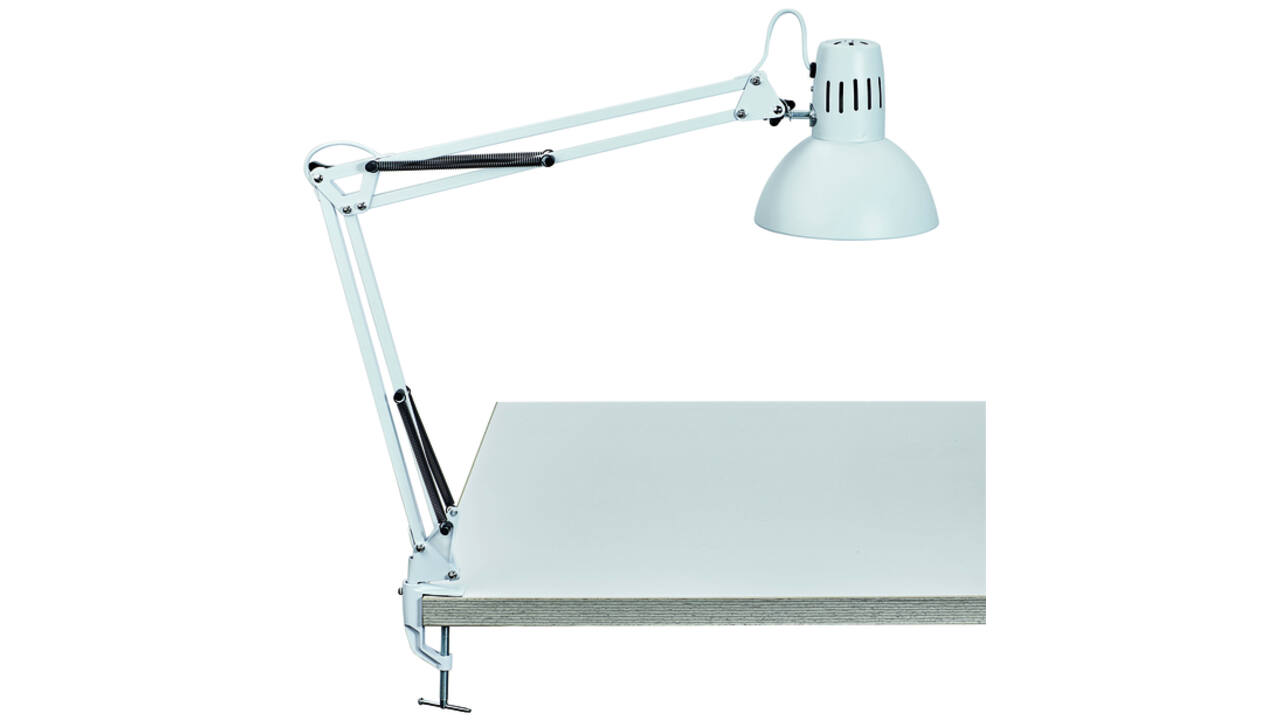Bureaulamp MAUL Study tafelklem excl.LED lamp E27 wit