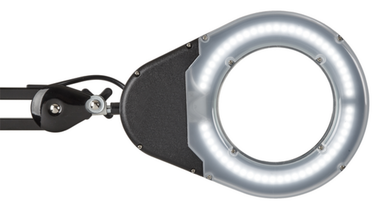 Loeplamp MAUL Viso LED tafelklem zwart