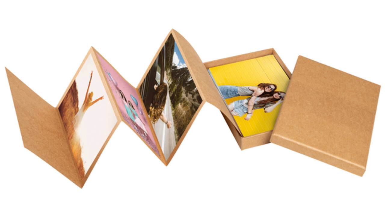 Leporello box walther design 11 foto's formaat 10x15cm kraft