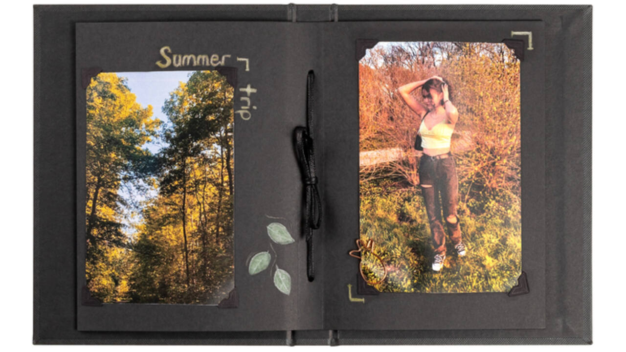 Fotoalbum walther design mini 24 foto's 13x18cm verticaal zwart