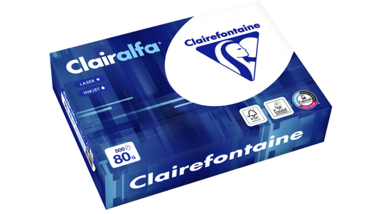 Kopieerpapier Clairefontaine Clairalfa A5 80gr wit 500vel