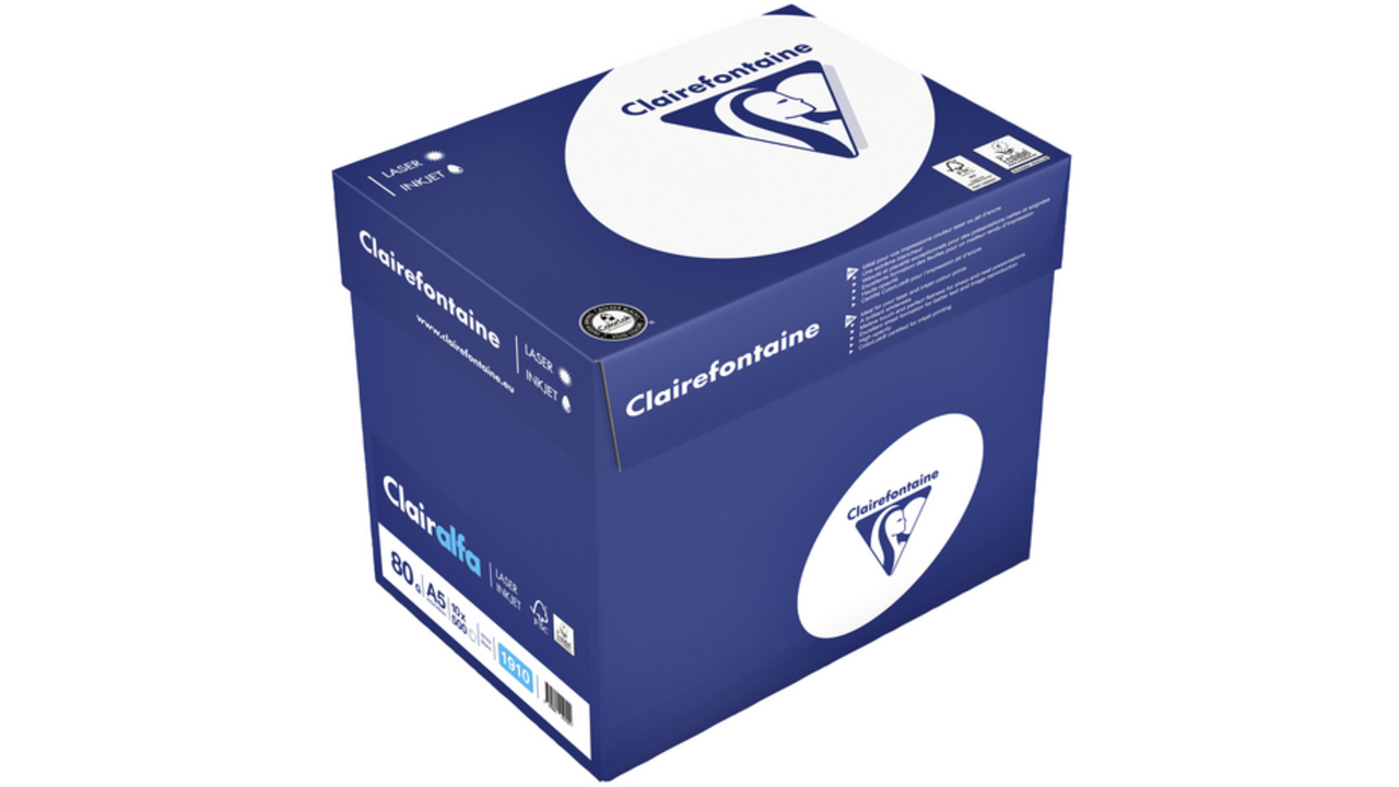 Kopieerpapier Clairefontaine Clairalfa A5 80gr wit 500vel