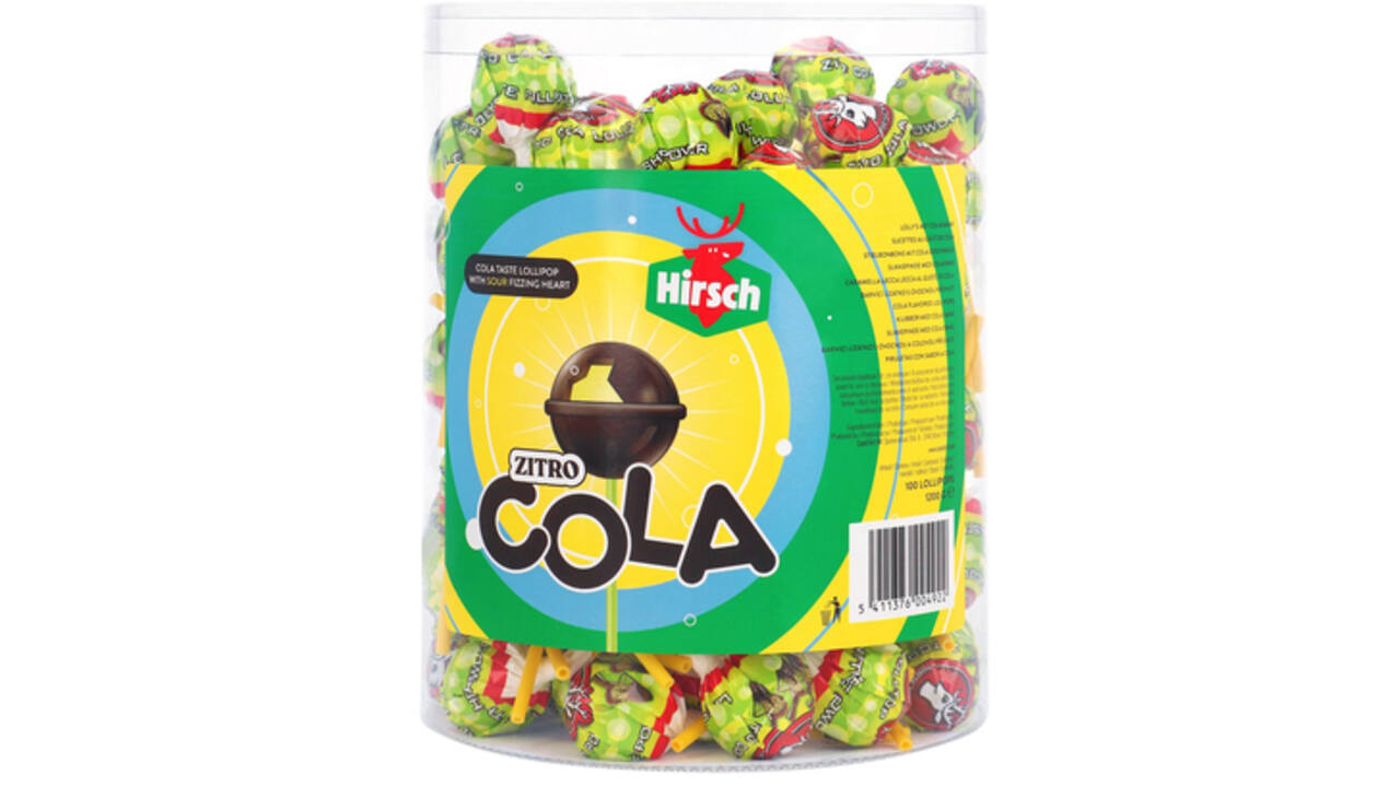 Lolly Hirsch cola/citroen 100x12 gram