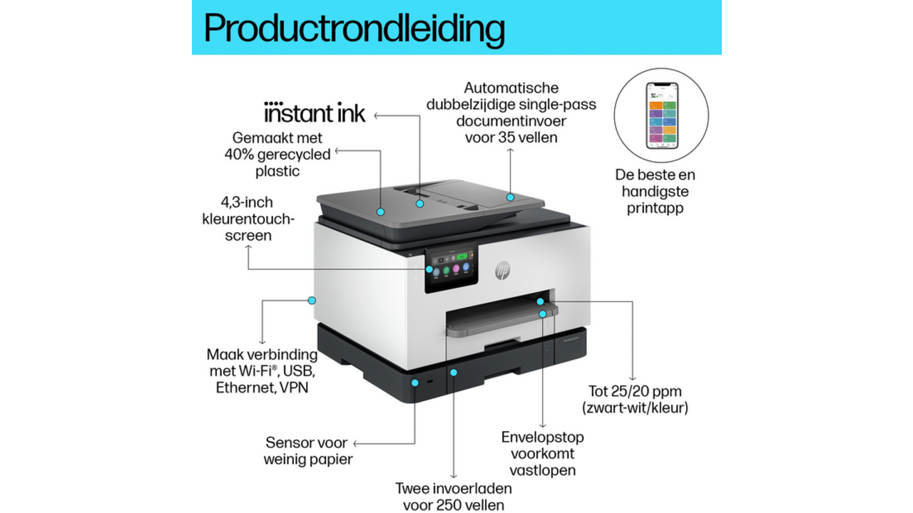 Multifunctional inktjet printer HP Officejet 9132E