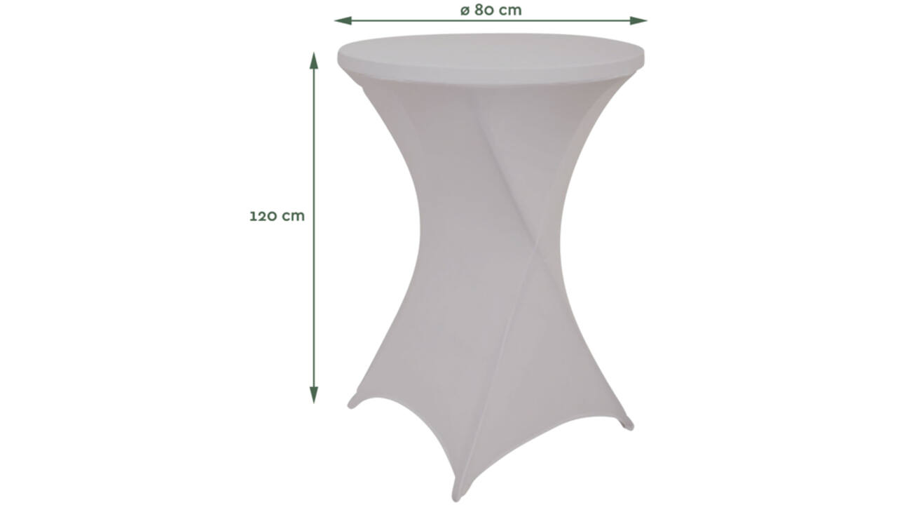 Tafelrok BRASQ voor statafel 80cm grijs