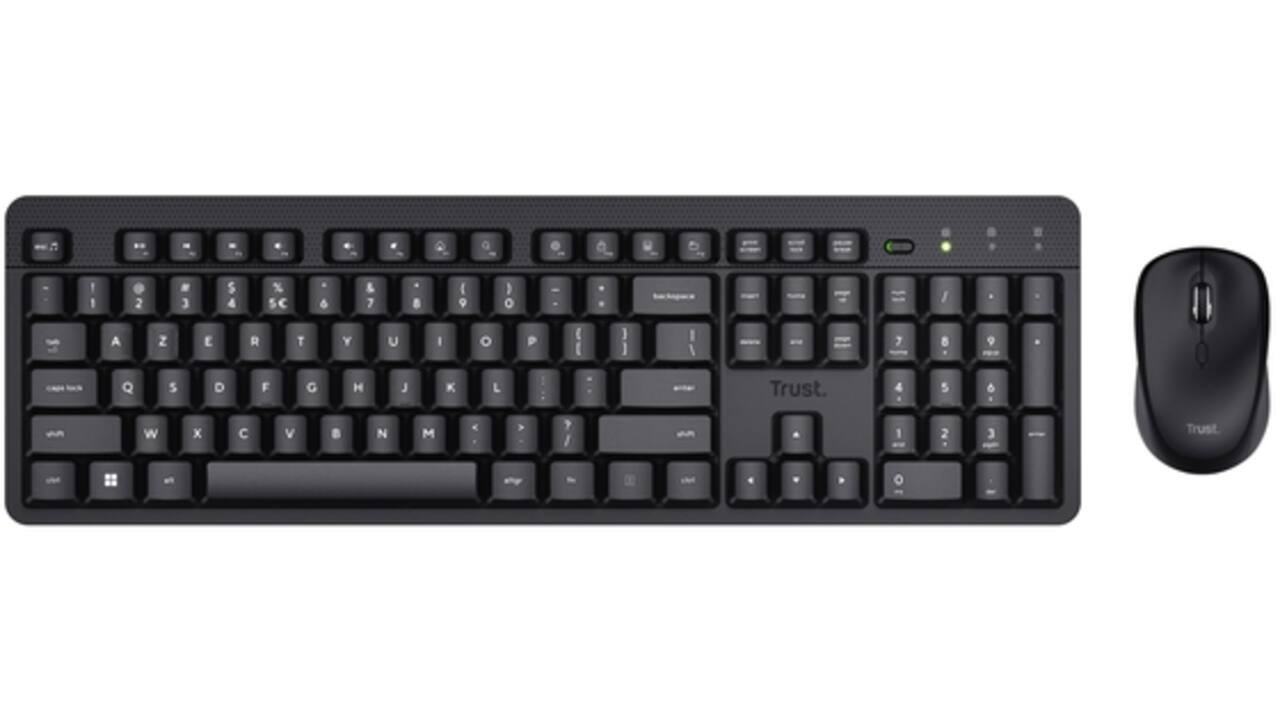 Toetsenbord Trust Ody II draadloos + muis AZERTY 25363