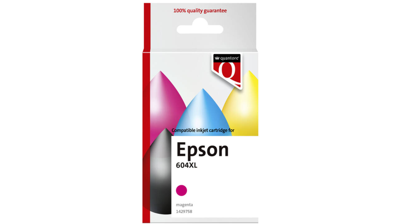 Inktcartridge Quantore alternatief tbv Epson 604XL T10H34 rood
