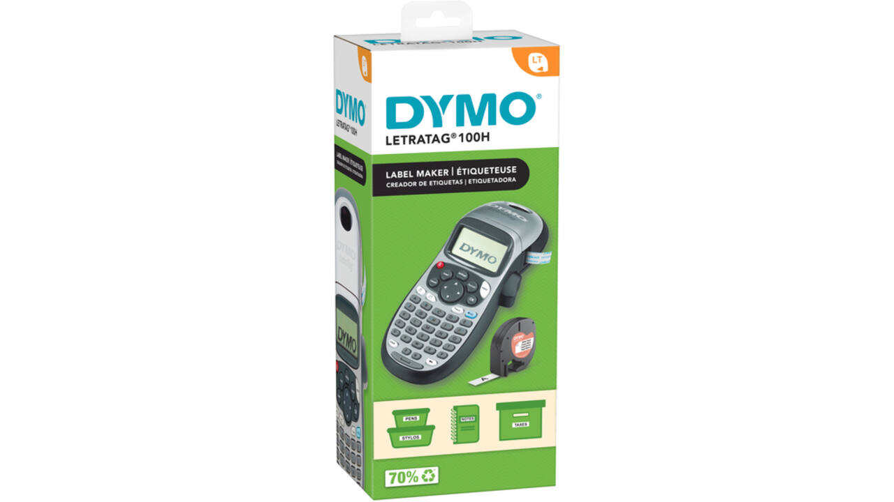 Labelprinter Dymo LetraTag 100H draagbaar abc 12mm zilverkleurig special edition