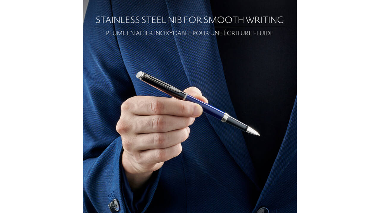 Rollerpen Waterman Hémisphère Colour Blocking black en white CT fijn