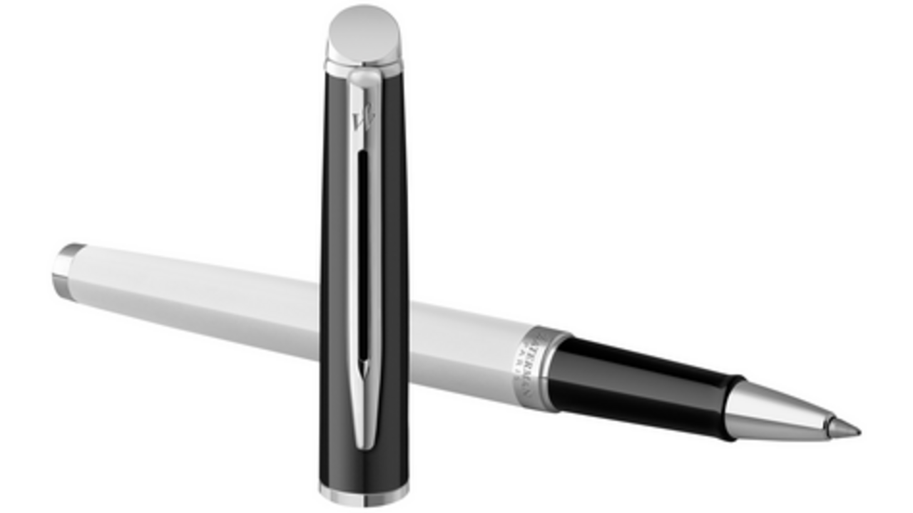 Rollerpen Waterman Hémisphère Colour Blocking black en white CT fijn