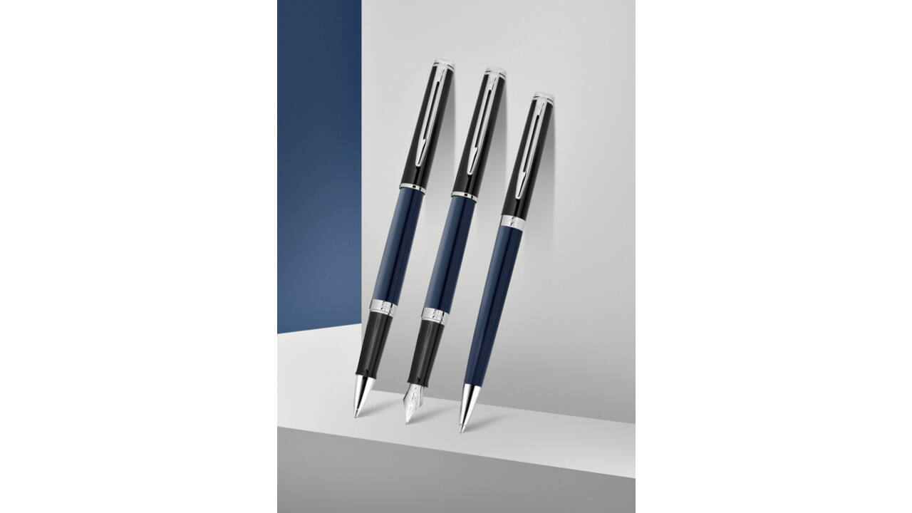 Vulpen Waterman Hémisphère Colour Blocking black en blue CT medium