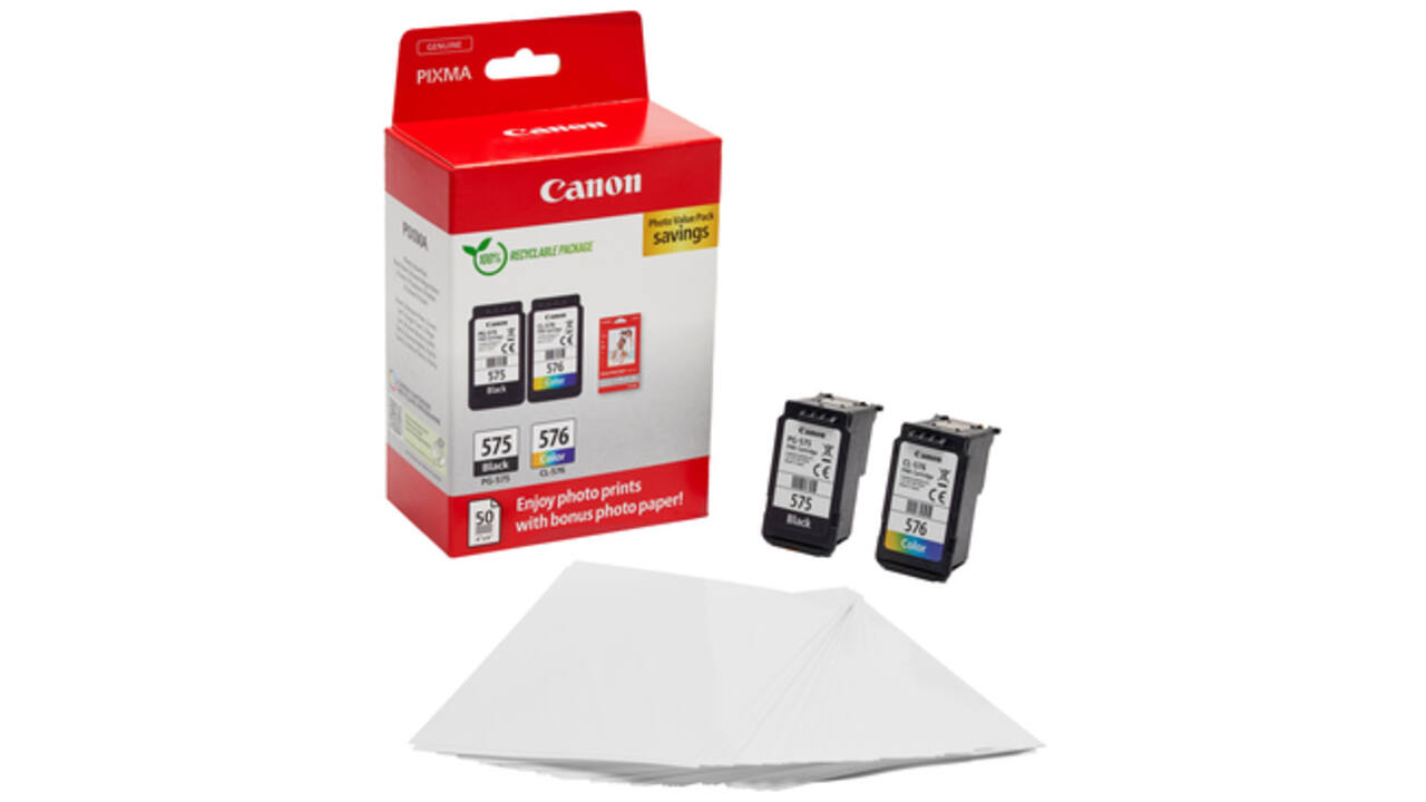 Inktcartridge Canon PG-575 + CL-576 zwart + kleur