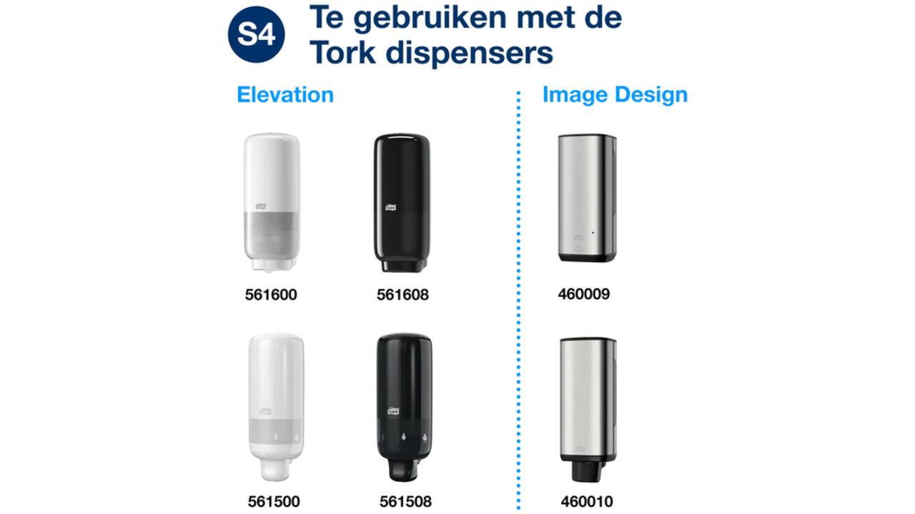 Handzeep Tork S4 foam luxe zacht geparfumeerd 1000ml 524901