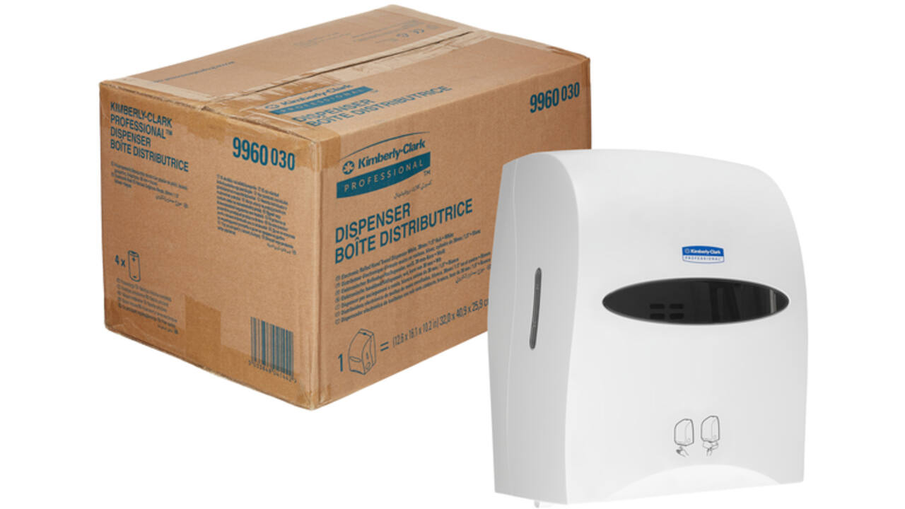 Handdoekroldispenser Kimberly Clark met sensor wit 9960
