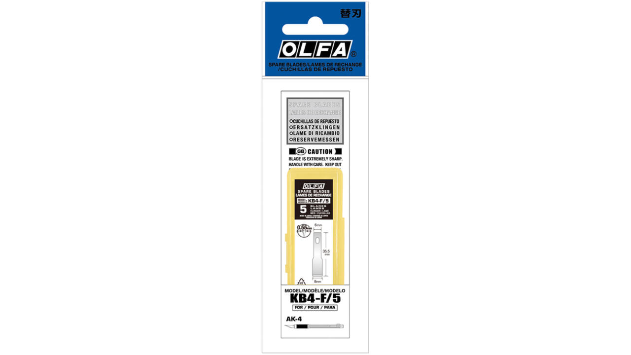 Reservemes Olfa KB4-F blister à 5 stuks