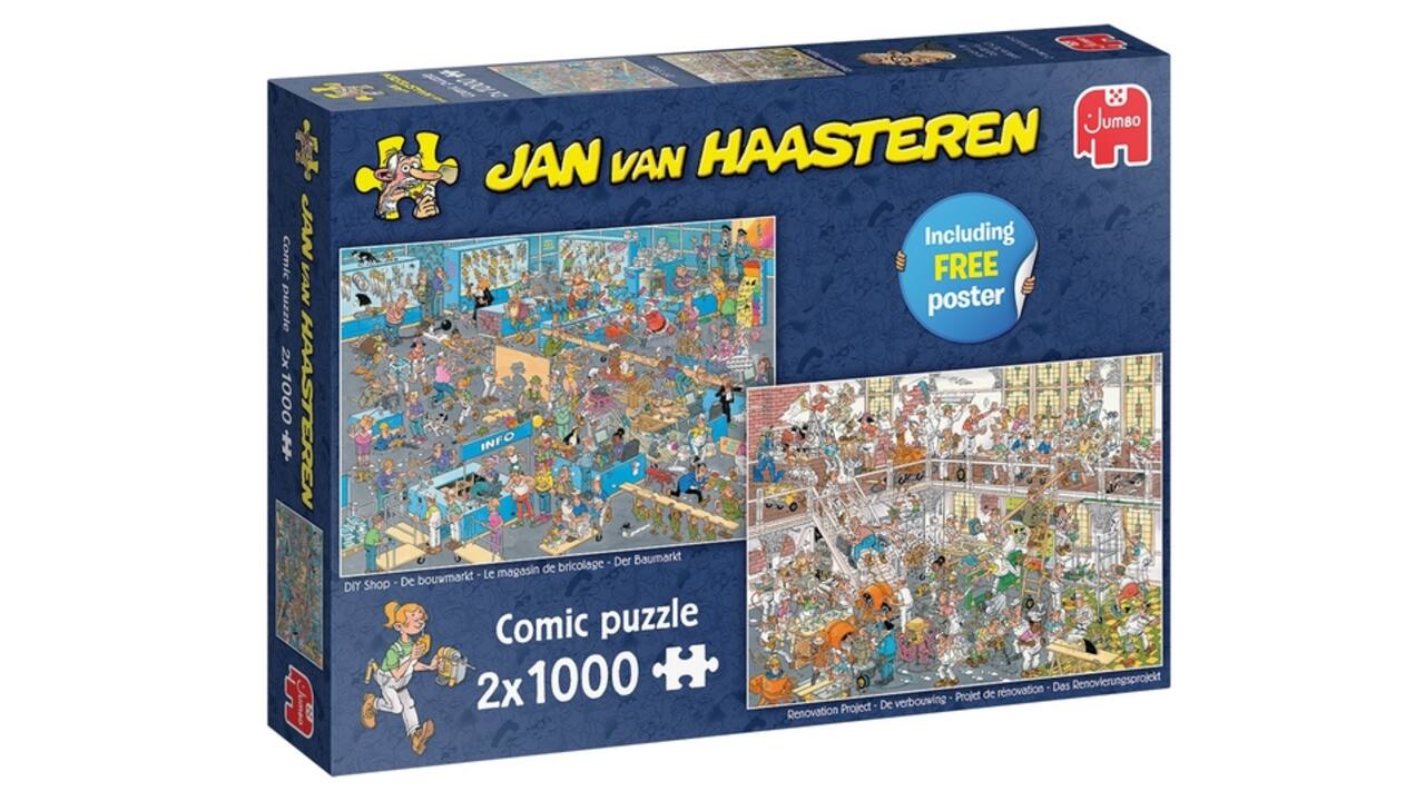 Puzzel Jan van Haasteren De Bouwmarkt en De Verbouwing 2x1000 stukjes