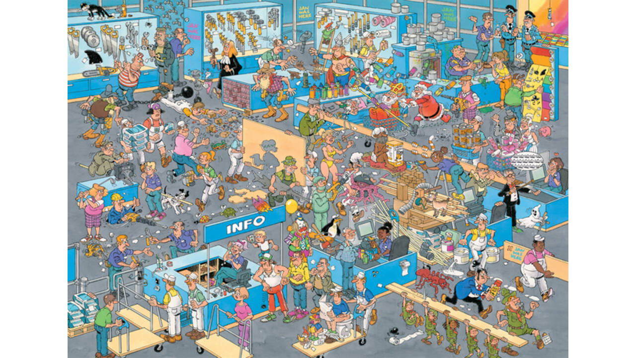 Puzzel Jan van Haasteren De Bouwmarkt en De Verbouwing 2x1000 stukjes