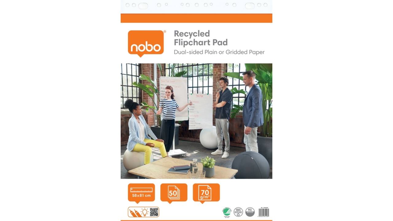 Flipoverpapier Nobo Premium 60x85cm dubbelzijdig 1 rol