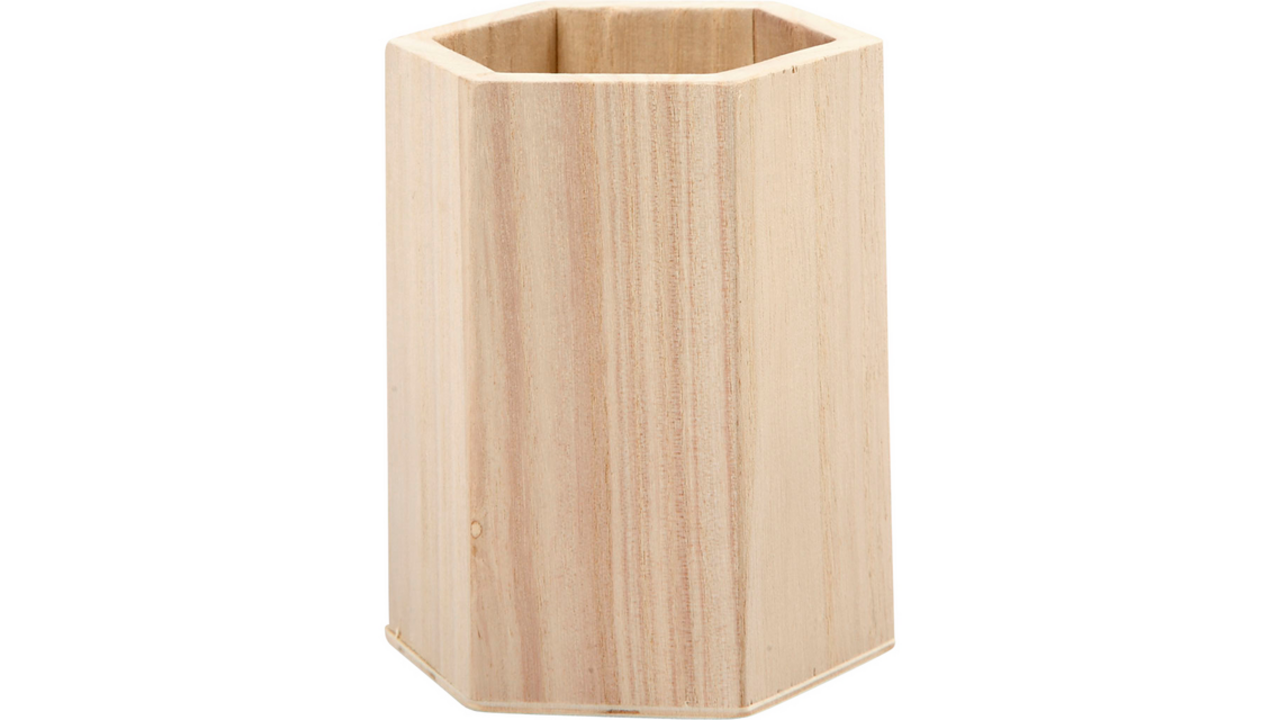 Pennenbak Creativ Company zeshoek 10.5x8cm triplex