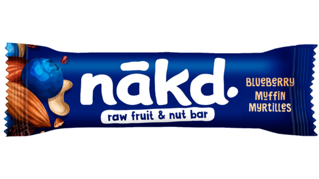 Fruit- en notenreep NAKD blueberry muffin 18x35 gram