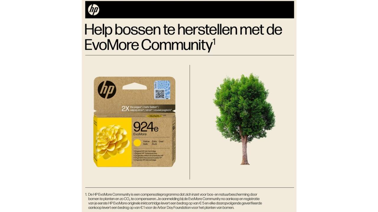 Inktcartridge HP 4K0U9NE 924E Evomore geel