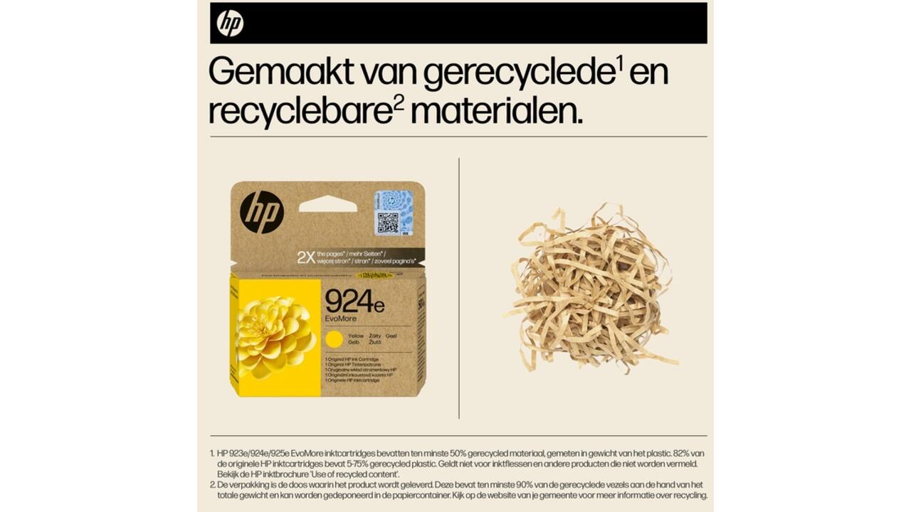 Inktcartridge HP 4K0U9NE 924E Evomore geel