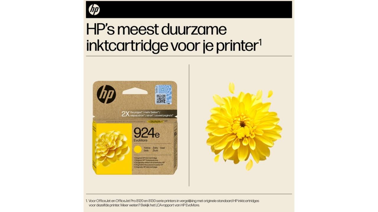 Inktcartridge HP 4K0U9NE 924E Evomore geel