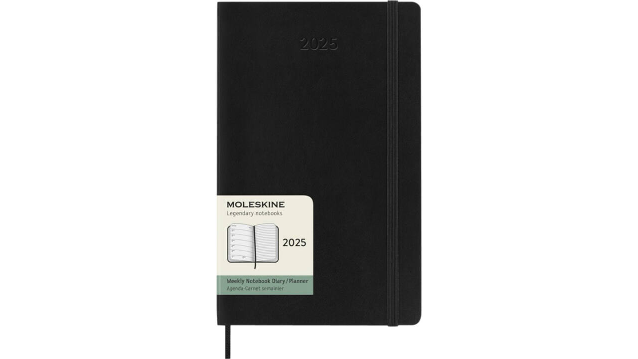 Agenda 2025 Moleskine 12M Planner Weekly 7dagen/1pagina large sc black