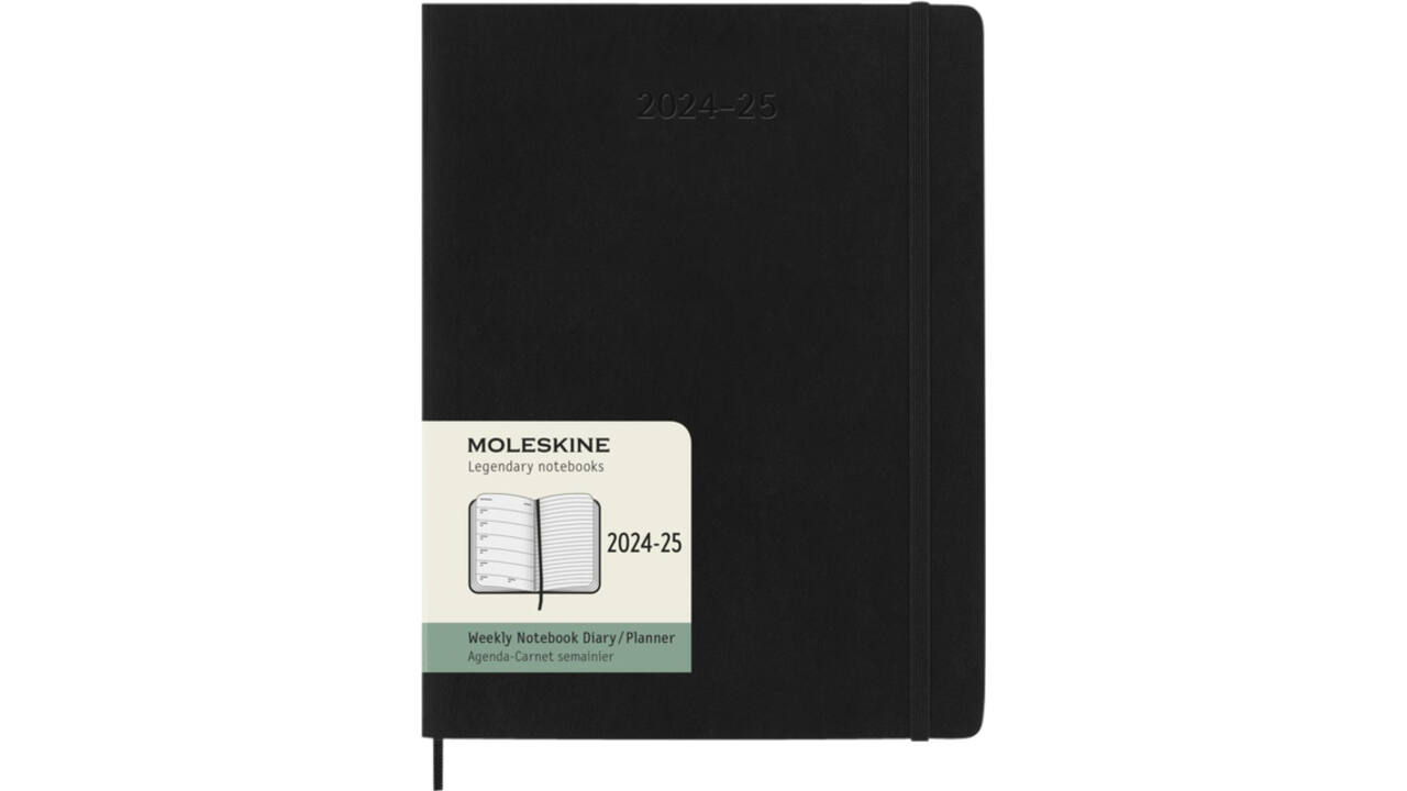 Agenda 2024/2025 Moleskine 18M Planner Weekly 7dagen/1pagina extra large sc black