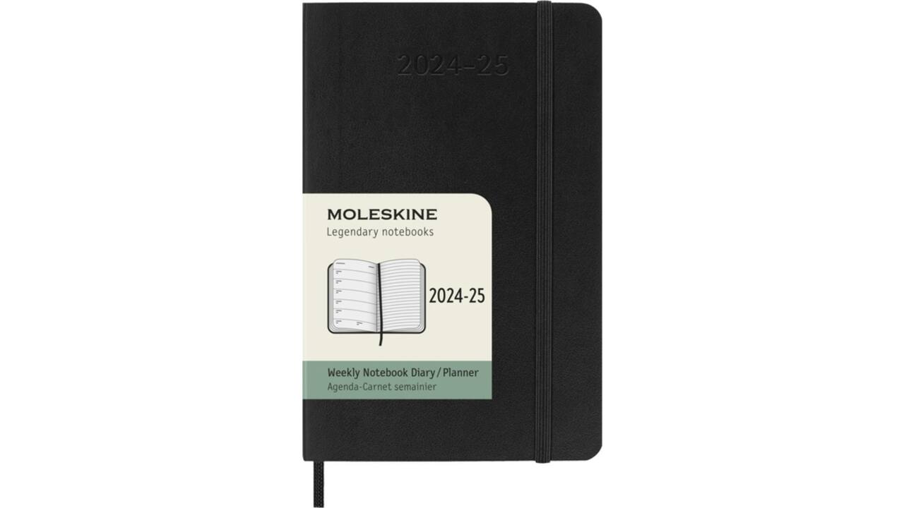 Agenda 2024/2025 Moleskine 18M Planner Weekly 7dagen/1pagina pocket sc black