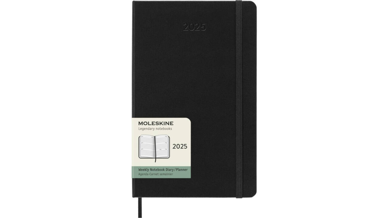 Agenda 2025 Moleskine 12M Planner Weekly 7dagen/2pagina's large hc black