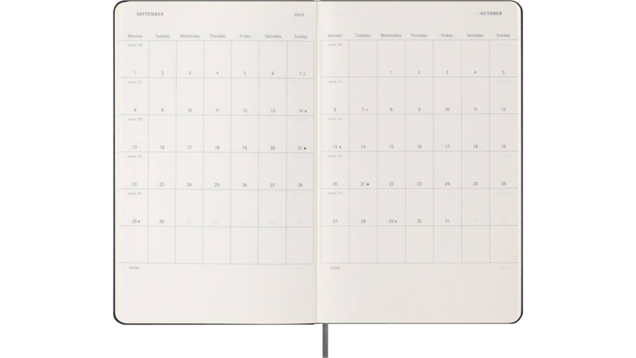 Agenda 2024/2025 Moleskine 18M Planner Weekly 7dagen/1pagina large hc black