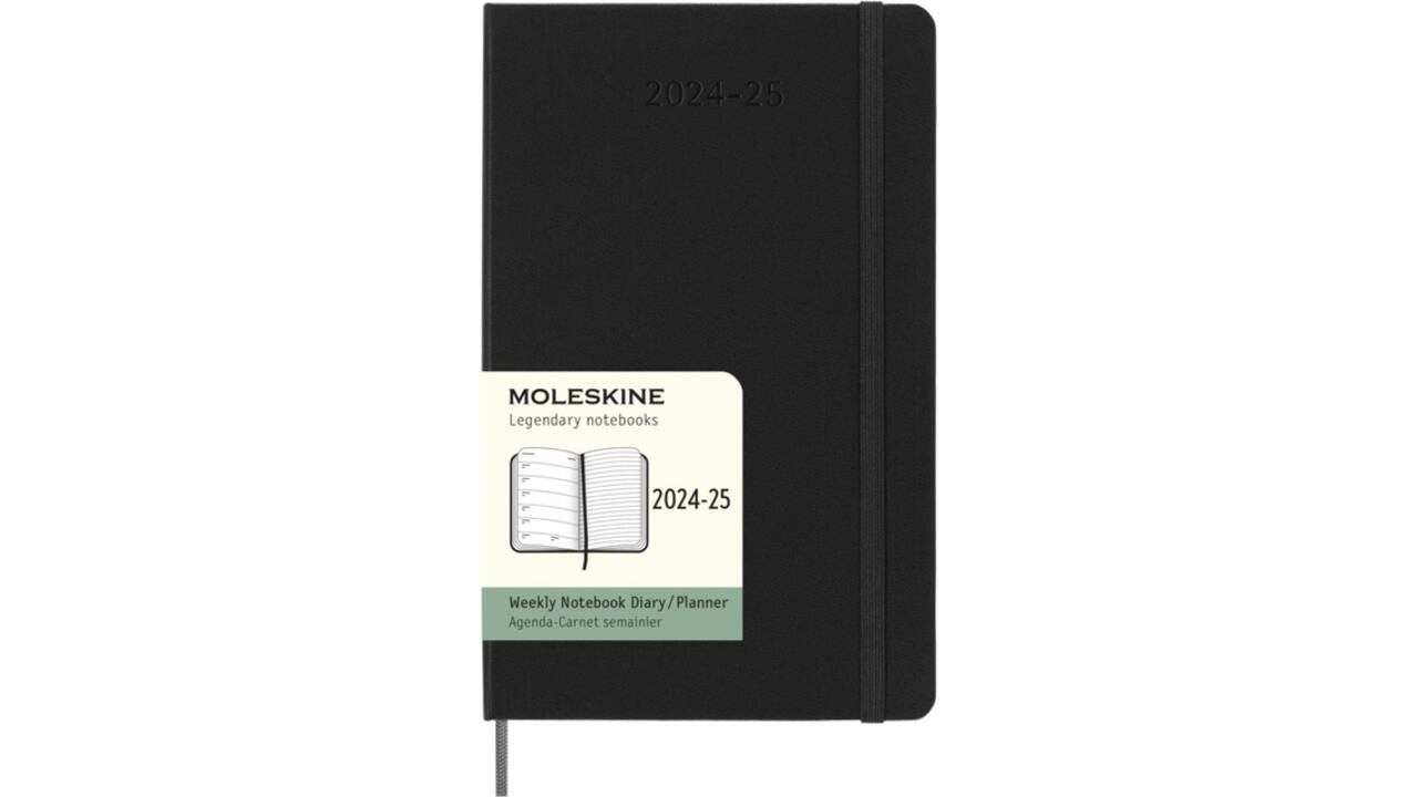 Agenda 2024/2025 Moleskine 18M Planner Weekly 7dagen/1pagina large hc black