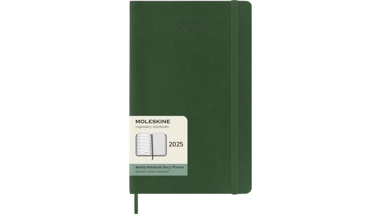 Agenda 2025 Moleskine 12M Planner Weekly 7dagen/1pagina large sc myrtle green