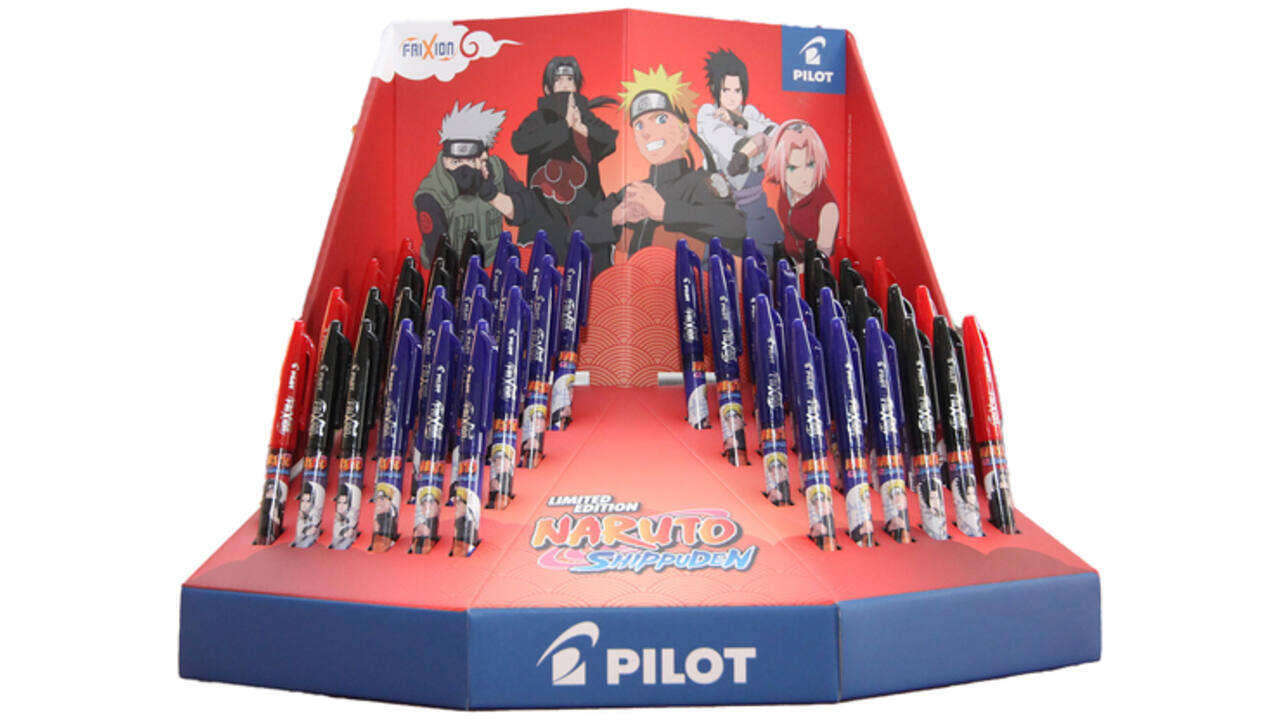 Rollerpen PILOT friXion ball Naruto medium 3 kleuren assorti